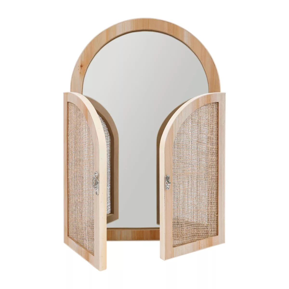 MIROIR BOIS PORTE NATUREL Dim : l34.5xH24xP2cm