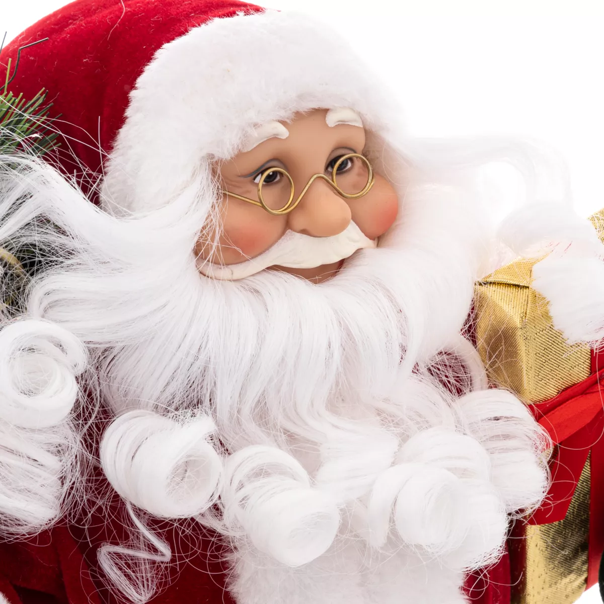 Babbo Natale decorazione tradizionale velluto (H45 cm) Felix e regali