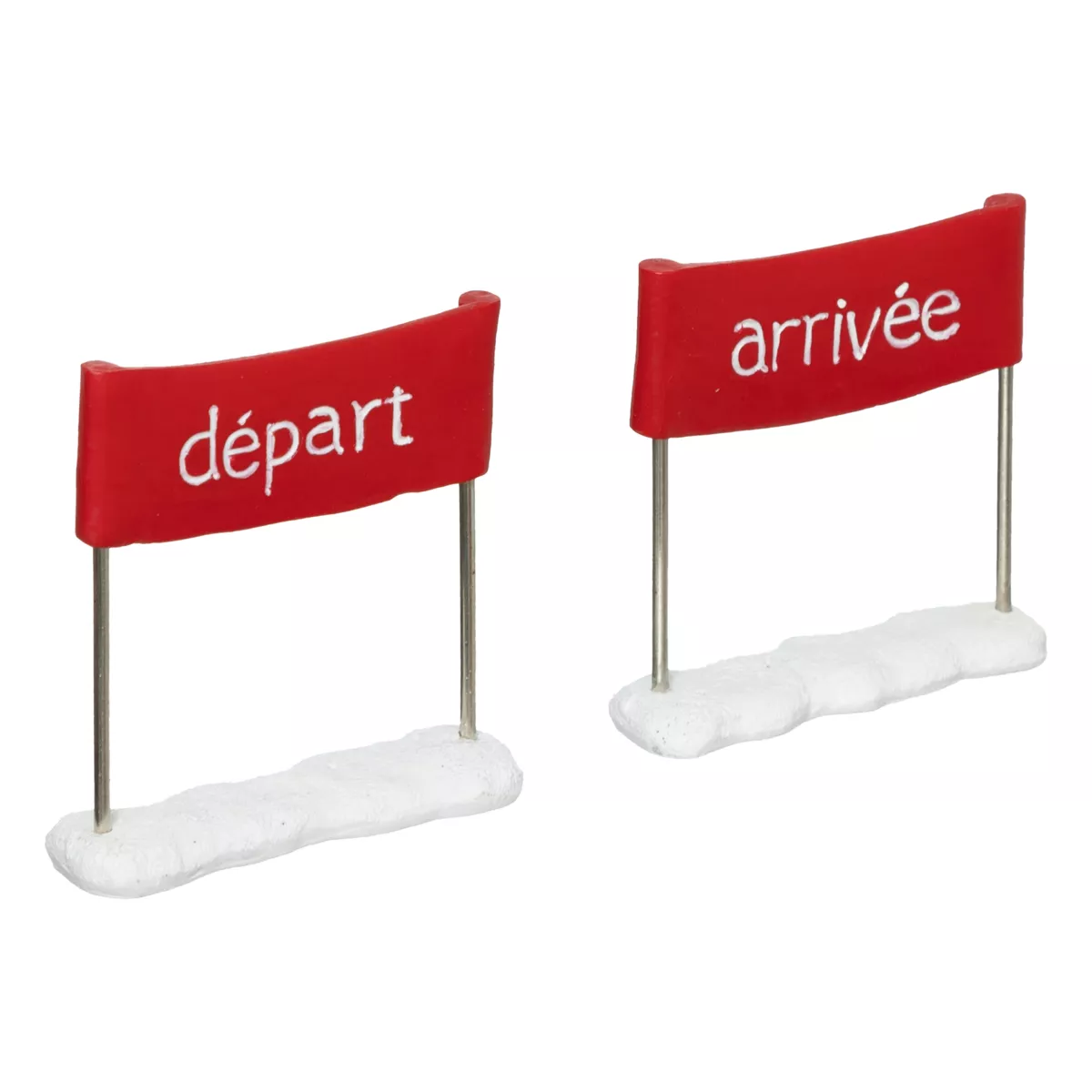 3er Set Accessoires (H10 cm) Sport d'hiver für Weihnachtsdorf