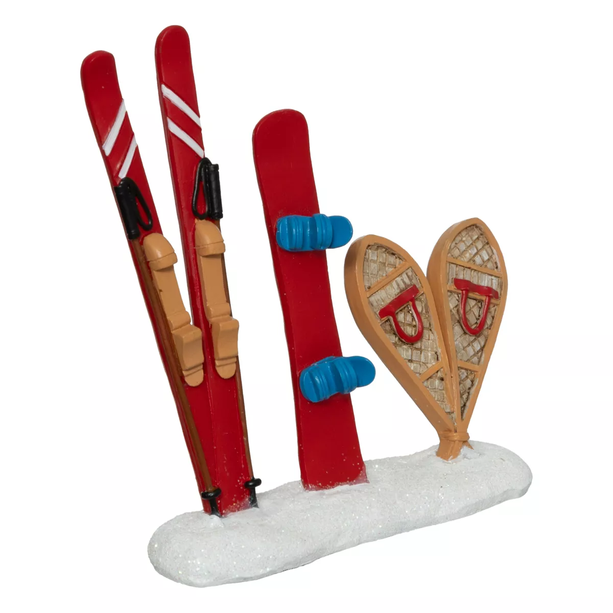 3er Set Accessoires (H10 cm) Sport d'hiver für Weihnachtsdorf