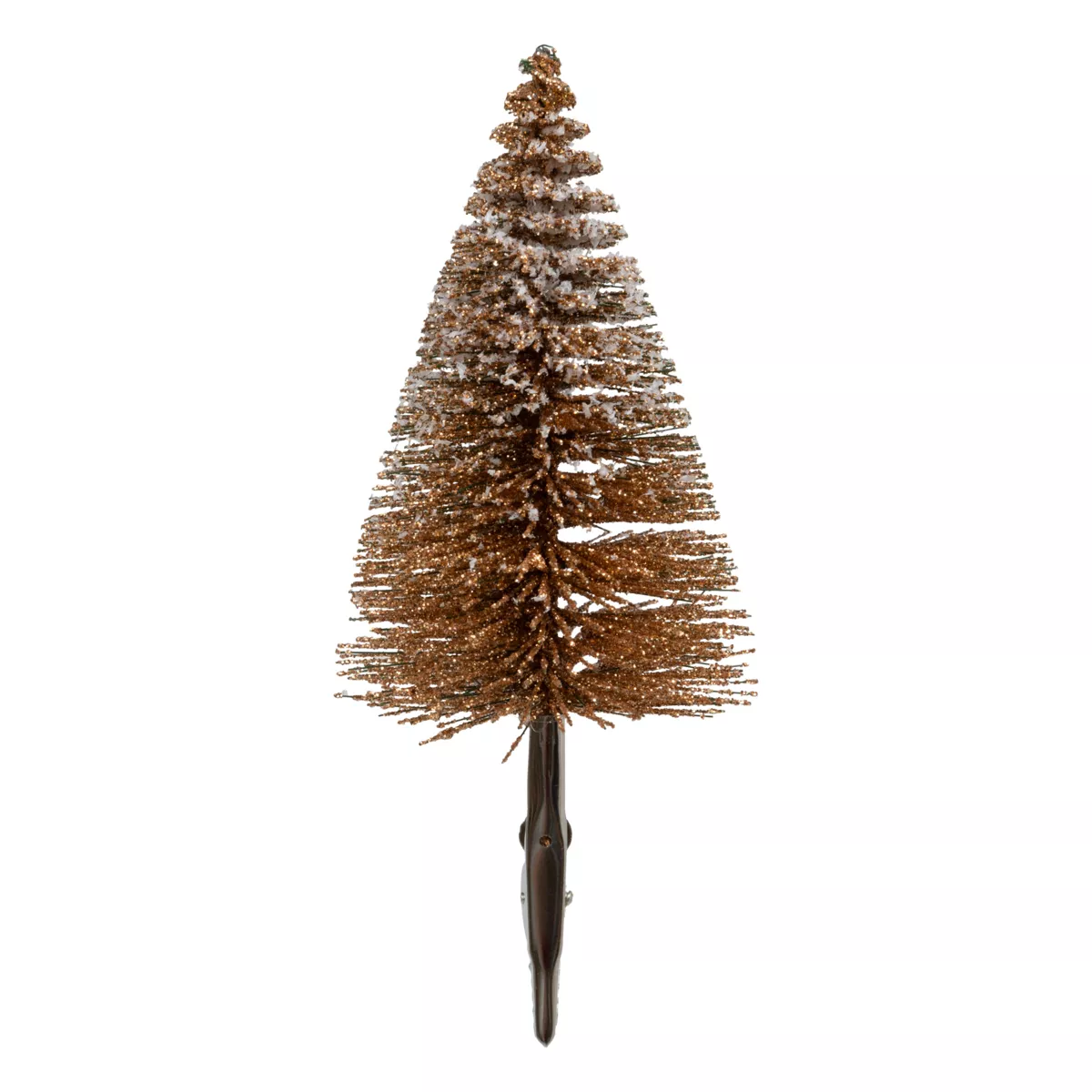 Set di 4 alberi di Natale con pinza (H15 cm) Foresta incantata Marrone