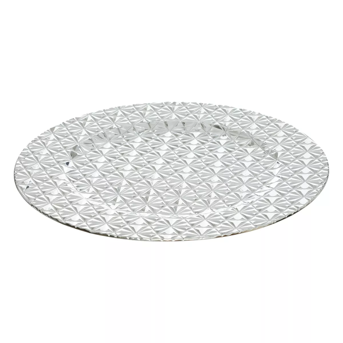 Set van 24 onderzetters (D33 cm) Luxe Zilver
