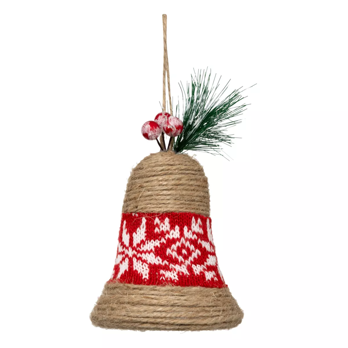 Decorazione da appendere di Natale in iuta (H9 cm) Campana del villaggio