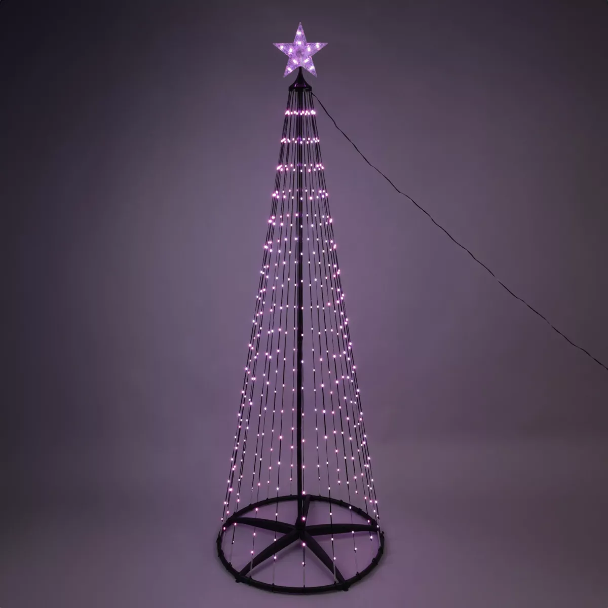 Digitale Lichtkegel 550 Micro Led (H300 cm) Twinkling Zwart en Multicolor