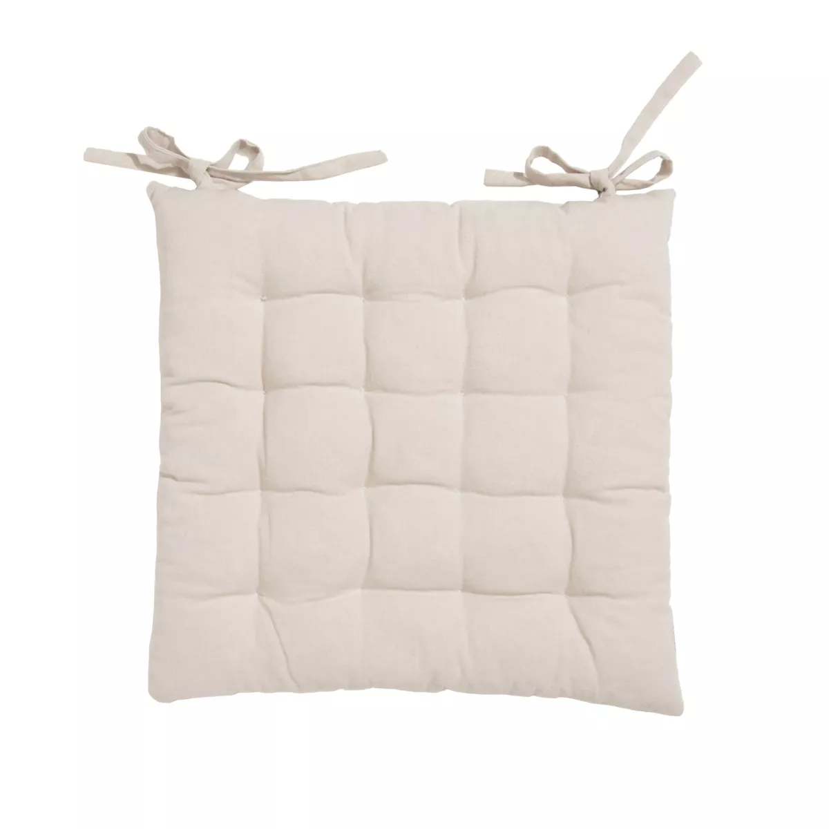 Coussin de chaise carré coton (40 x 40 cm) Pixel Beige