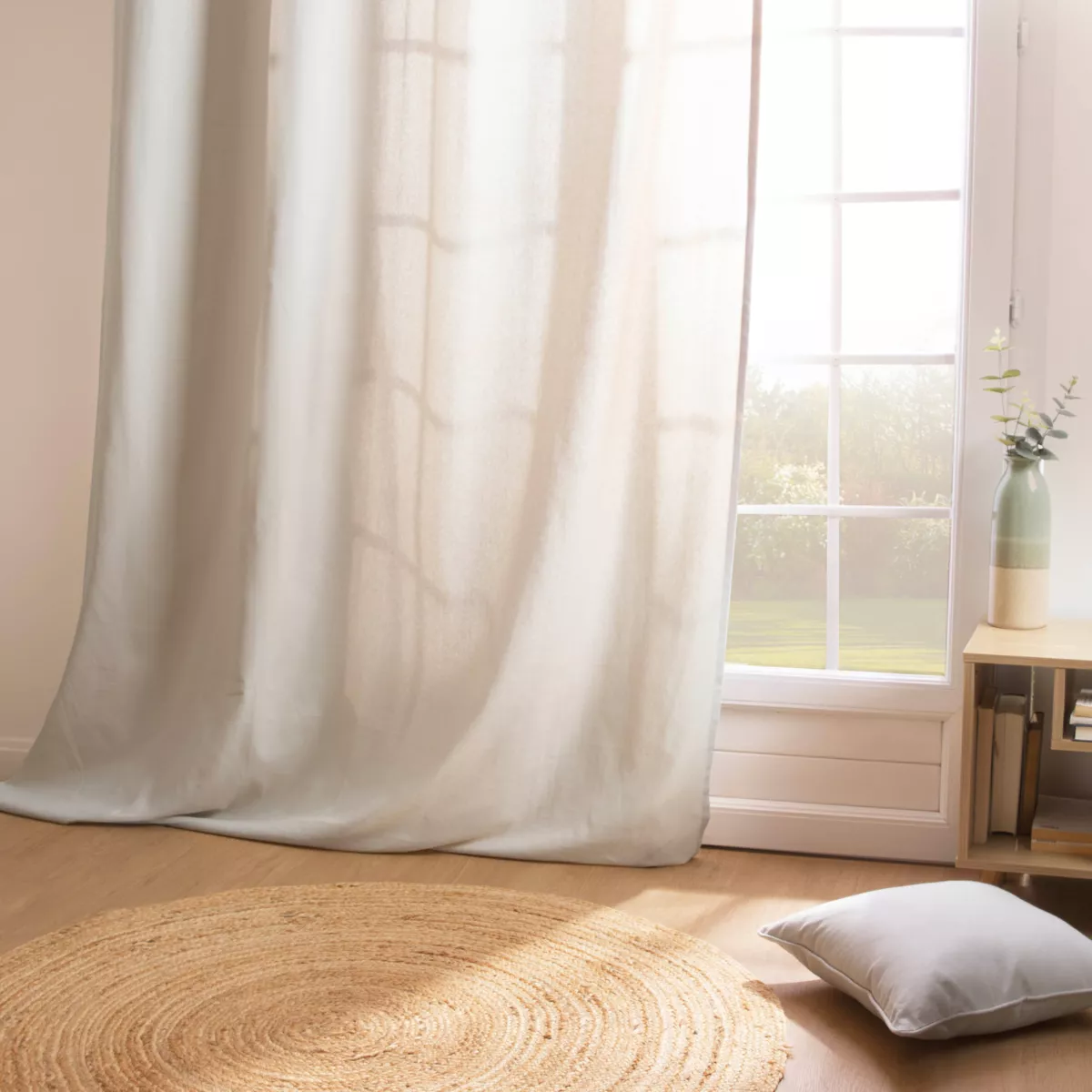 Overgordijn (140 x 260 cm) Kala Beige-grijs 1