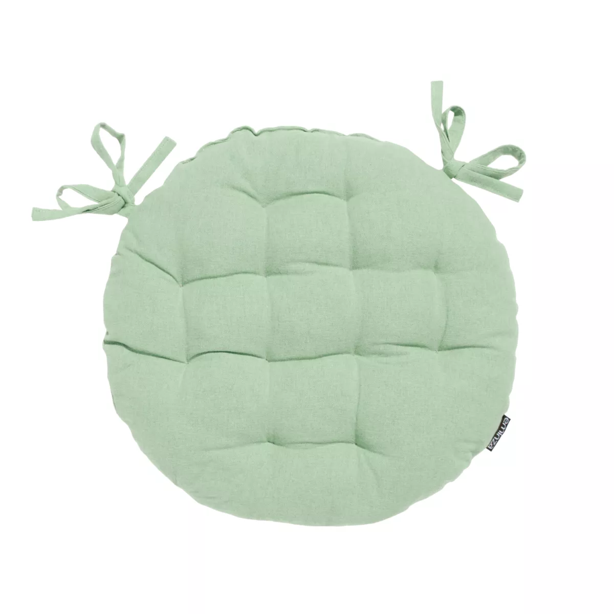 Cojín redondo de silla en algodón (40 cm) Pixel Verde menta