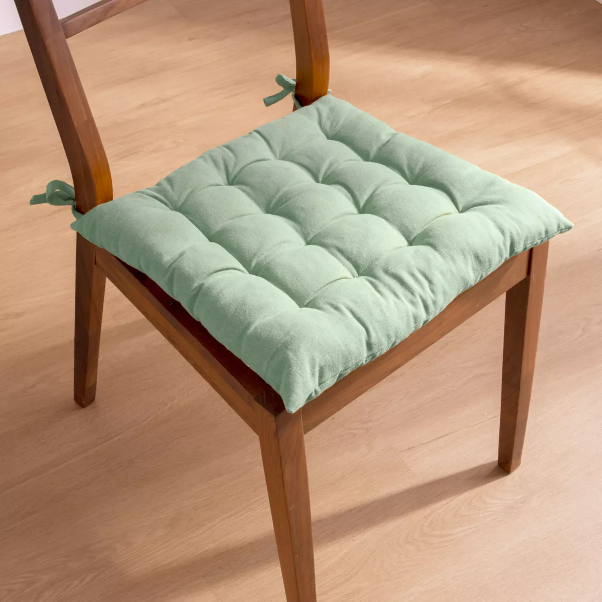 Coussin de chaise carré coton (40 x 40 cm) Pixel Vert menthe