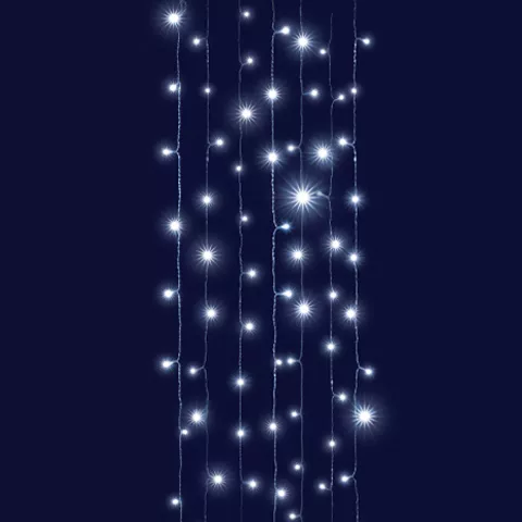 Tenda luminosa interconnettibile H2 m L2 m 96 LED Caduta di neve Bianco freddo