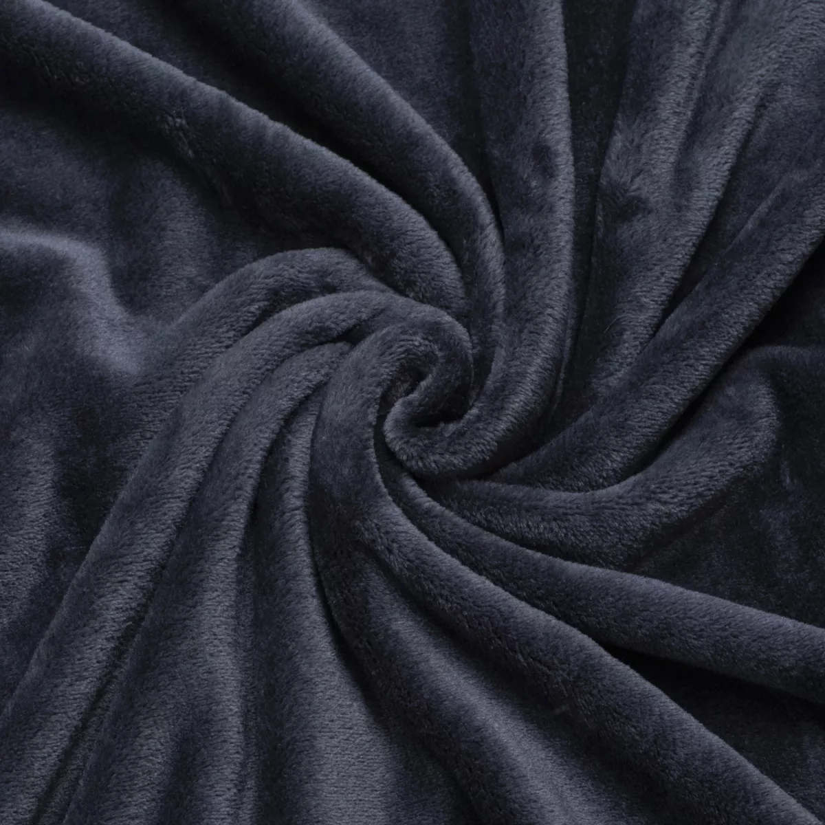 Plaid doux flanelle (125 x 150 cm) Didou Gris anthracite 