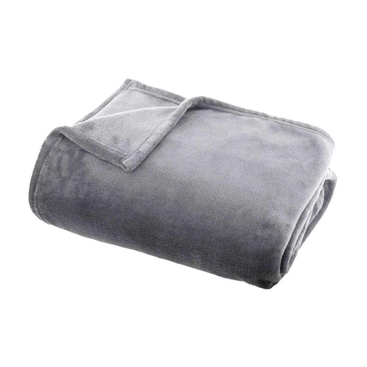 Plaid doux flanelle (220 x 240 cm) Didou Gris clair 