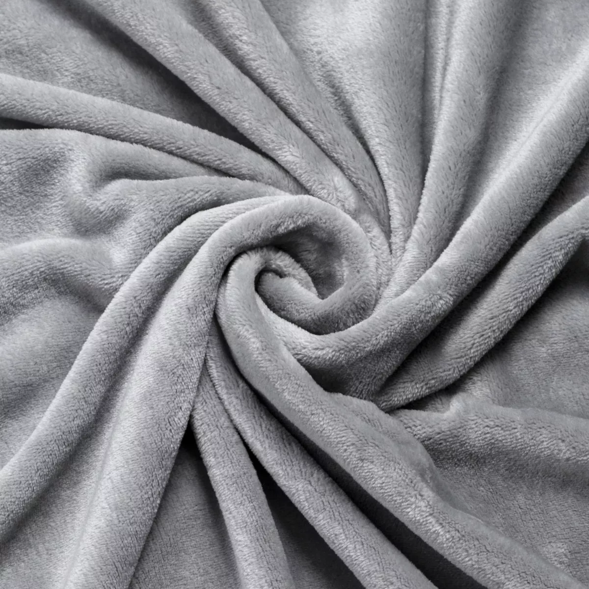Plaid doux flanelle (220 x 240 cm) Didou Gris clair 