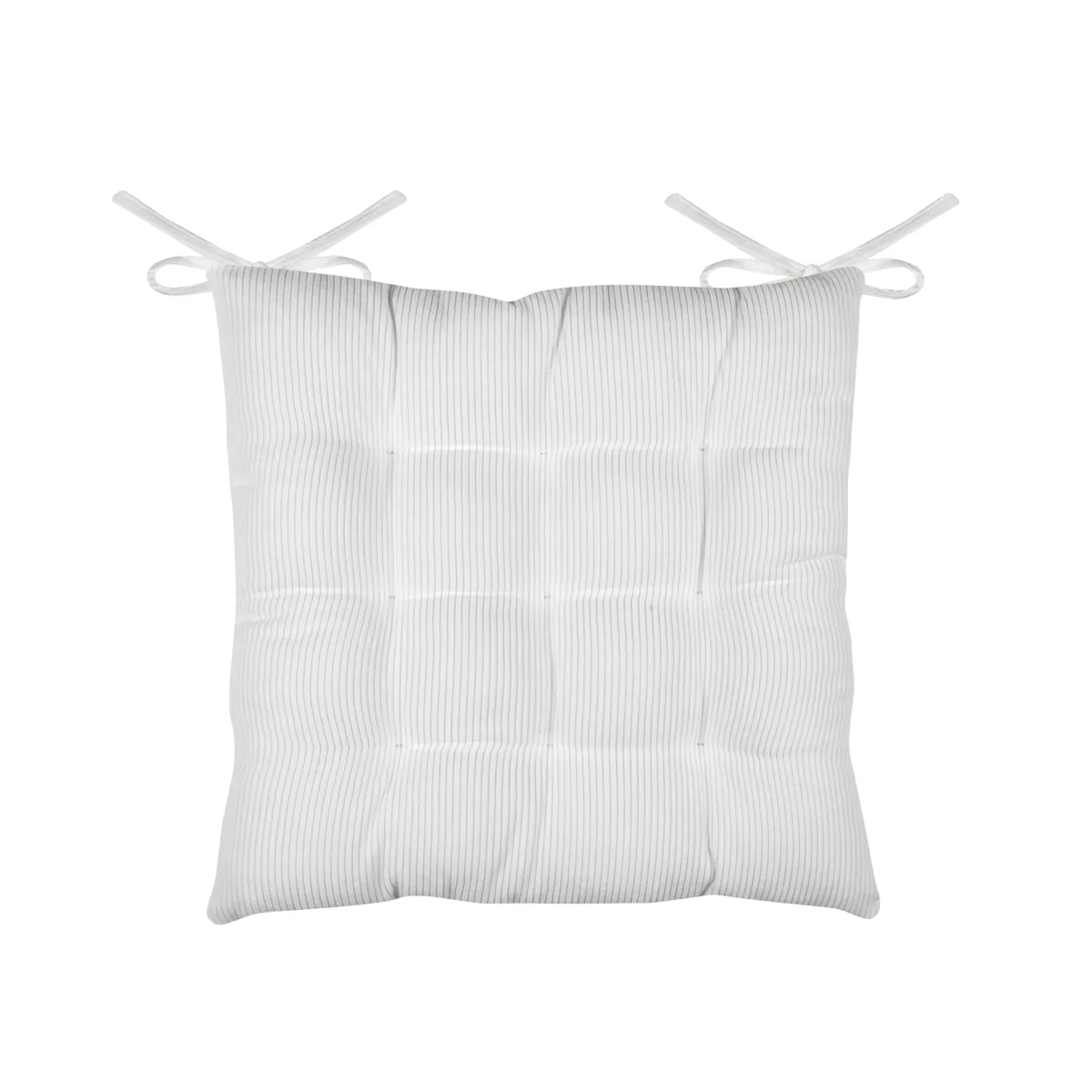 Coussin de chaise carré velours (38 x 38 cm) Dandy Ecru