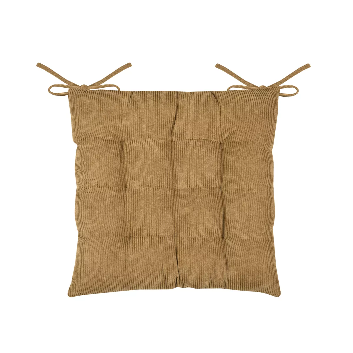 Coussin de chaise carré velours (38 x 38 cm) Dandy Camel