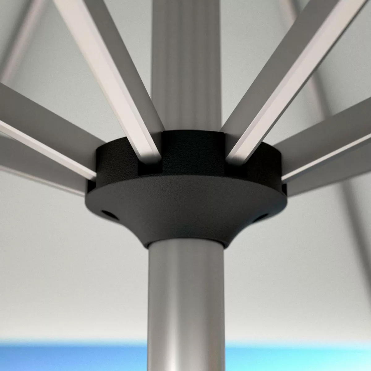 Parasol rond (D3,5 m) Yucatan - Bois et Blanc