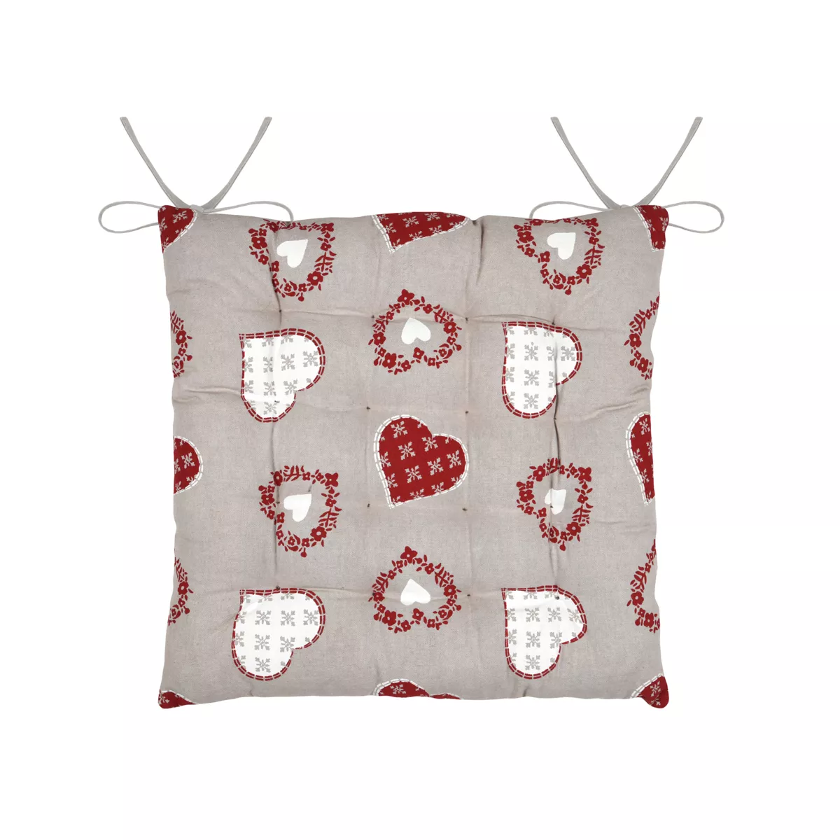 Coussin de chaise carré coton (40 x 40 cm) Ornon Taupe