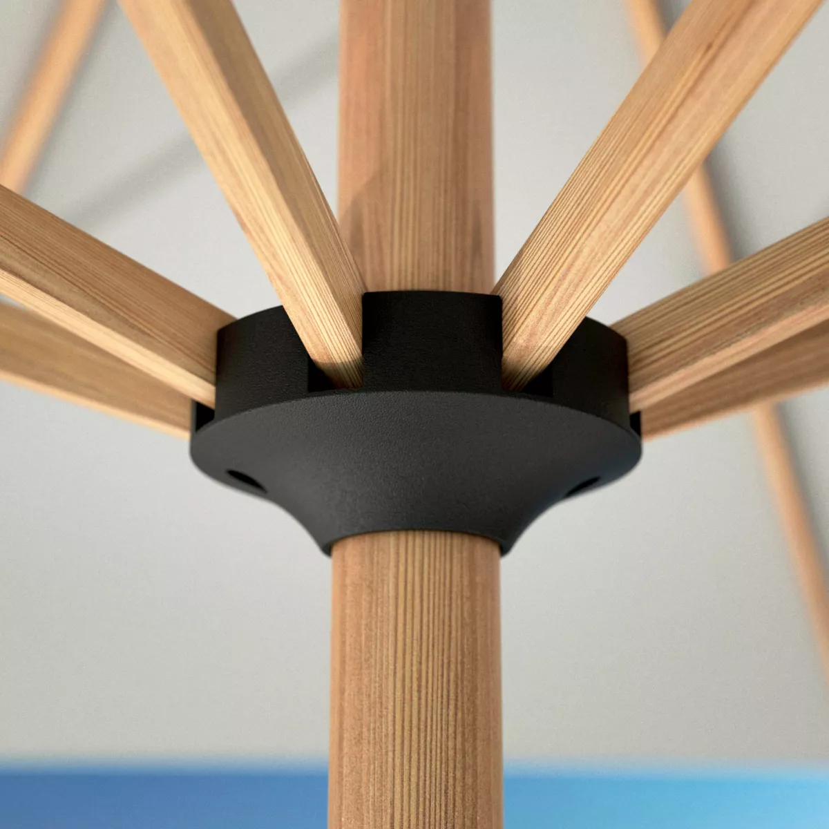 Parasol rond (D3,5 m) Yucatan - Aluminium et Blanc