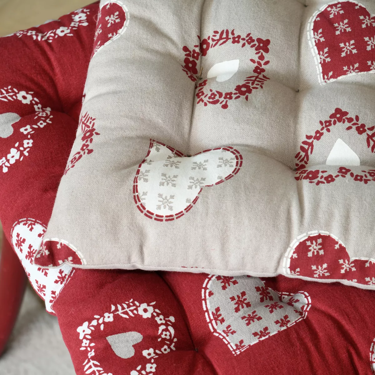 Coussin de chaise carré coton (40 x 40 cm) Ornon Taupe