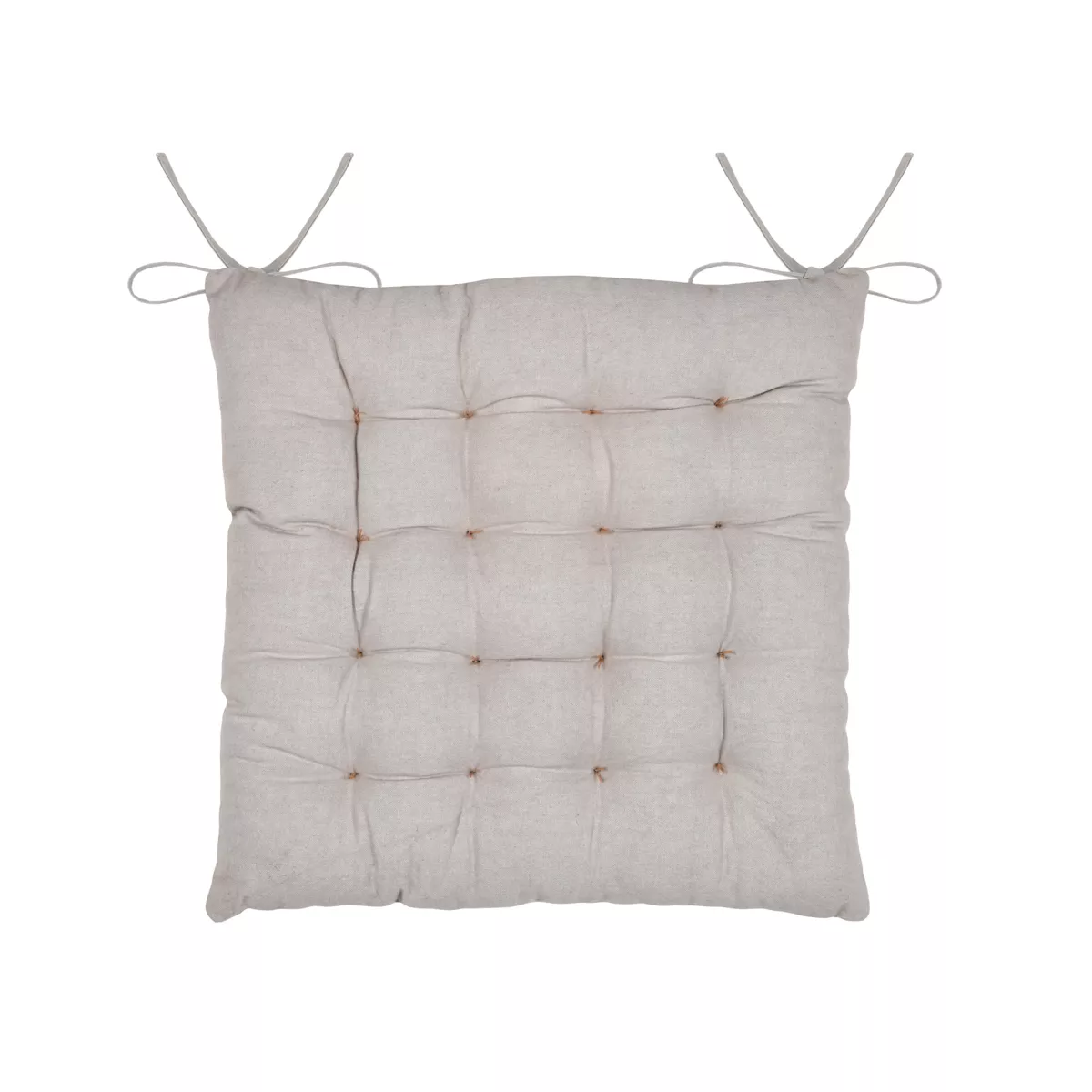 Coussin de chaise carré coton (40 x 40 cm) Ornon Taupe