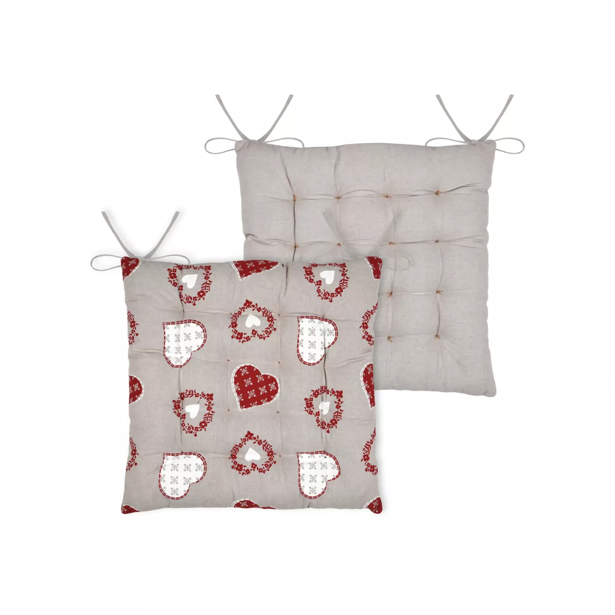 Coussin de chaise carré coton (40 x 40 cm) Ornon Taupe