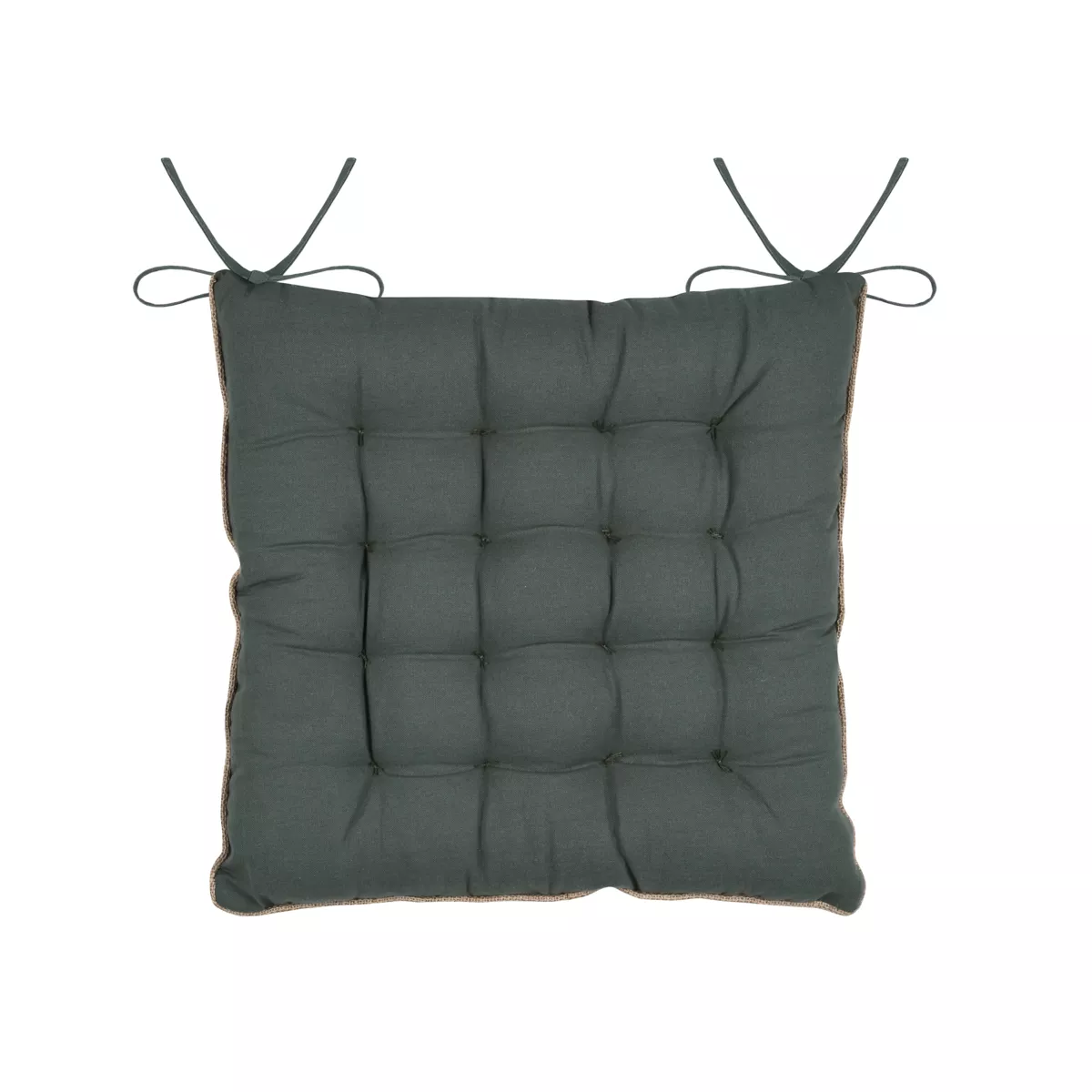 Coussin de chaise carré coton (38 x 38 cm) Botanys Ecru
