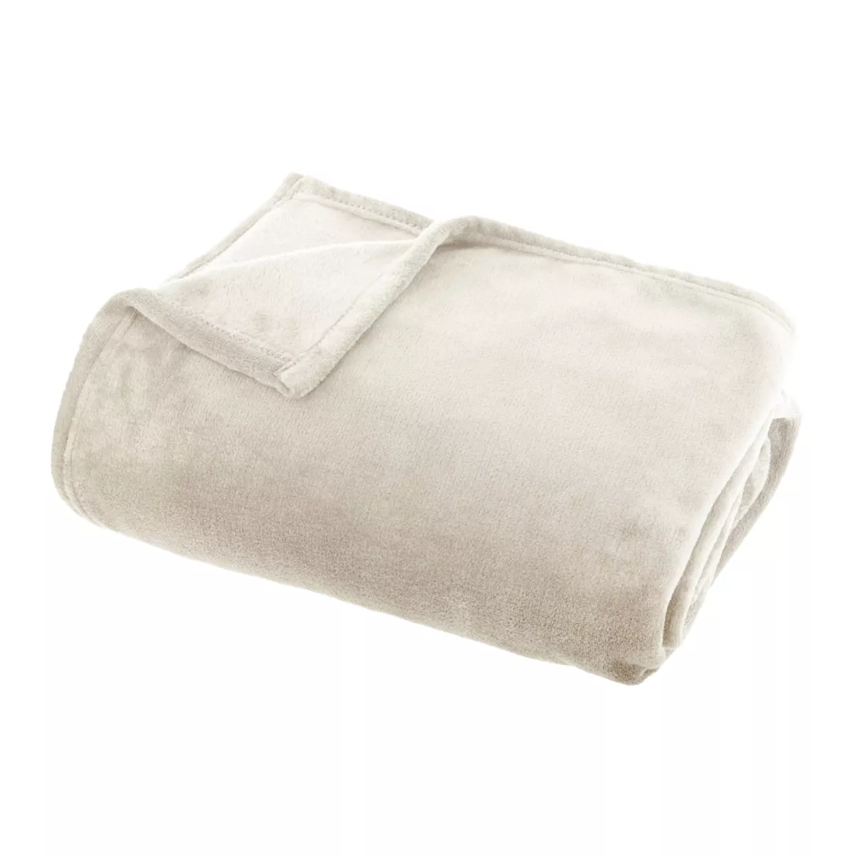 Manta suave en franela (220 x 240 cm) Didou Beige gris