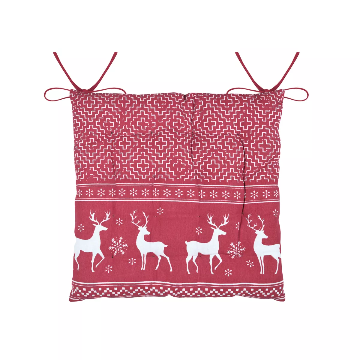 Coussin de chaise carré coton (40 x 40 cm) Arbin Rouge
