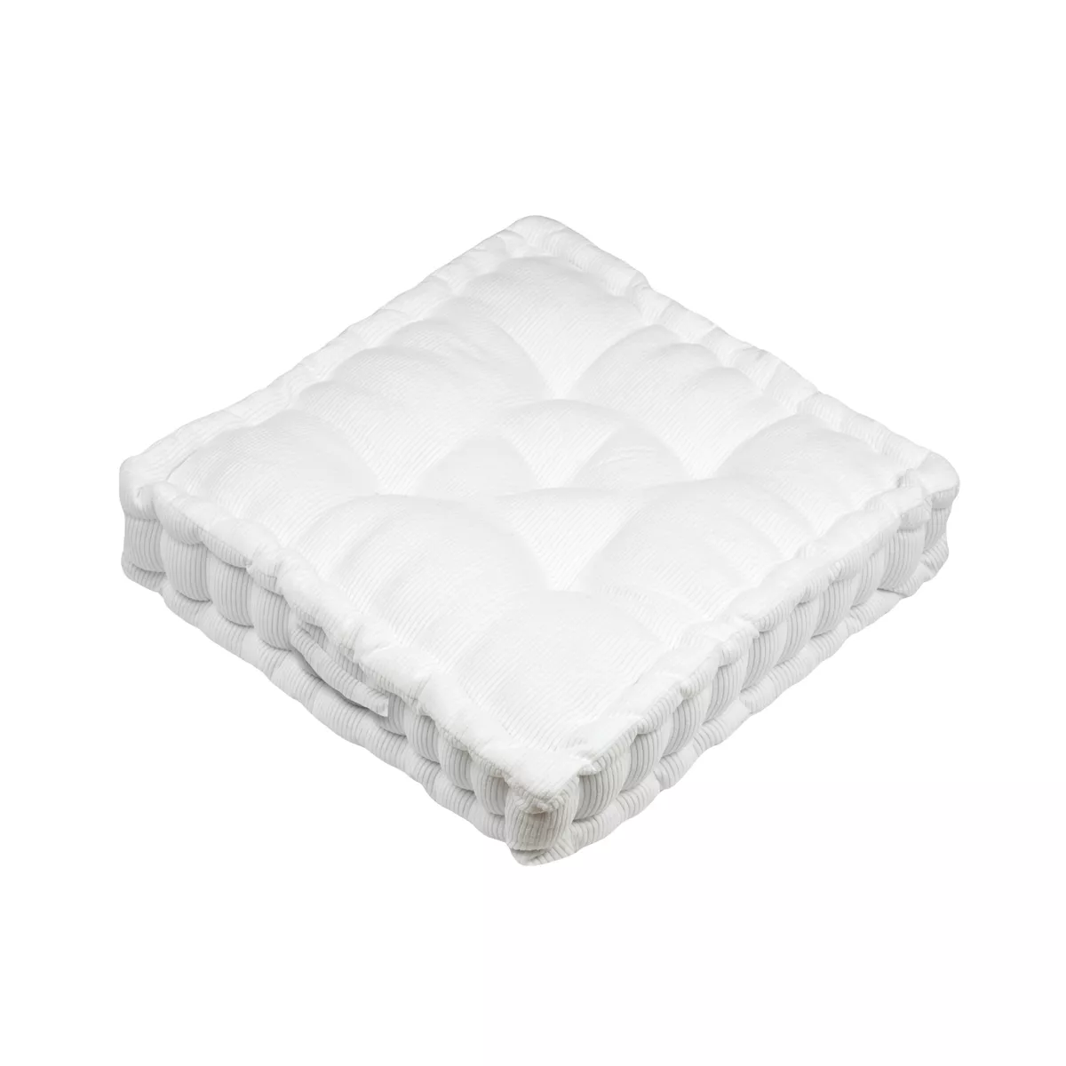 Cuscino da pavimento quadrato in velluto (45 x 45 cm) Dandy Ecru