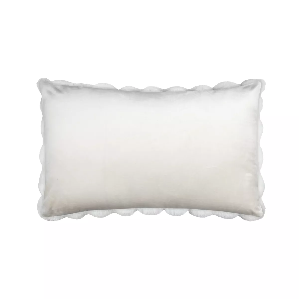 Coussin rectangulaire fausse fourrure (50 x 80 cm) Nebraska Ecru