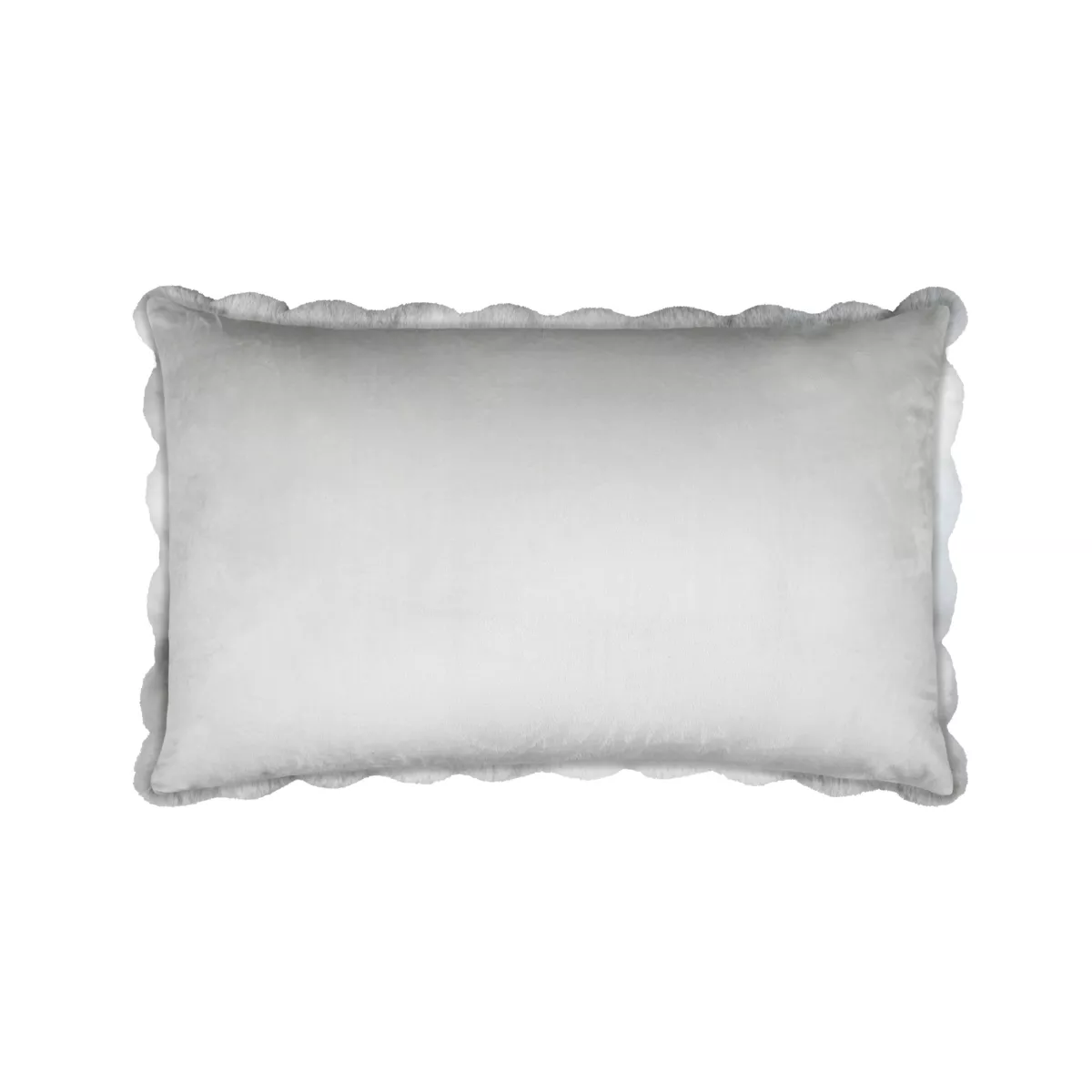 Coussin rectangulaire fausse fourrure (50 x 80 cm) Nebraska Gris perle