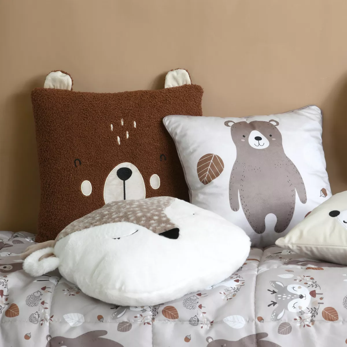 Coussin enfant carré (40 x 40 cm) Gabin Taupe