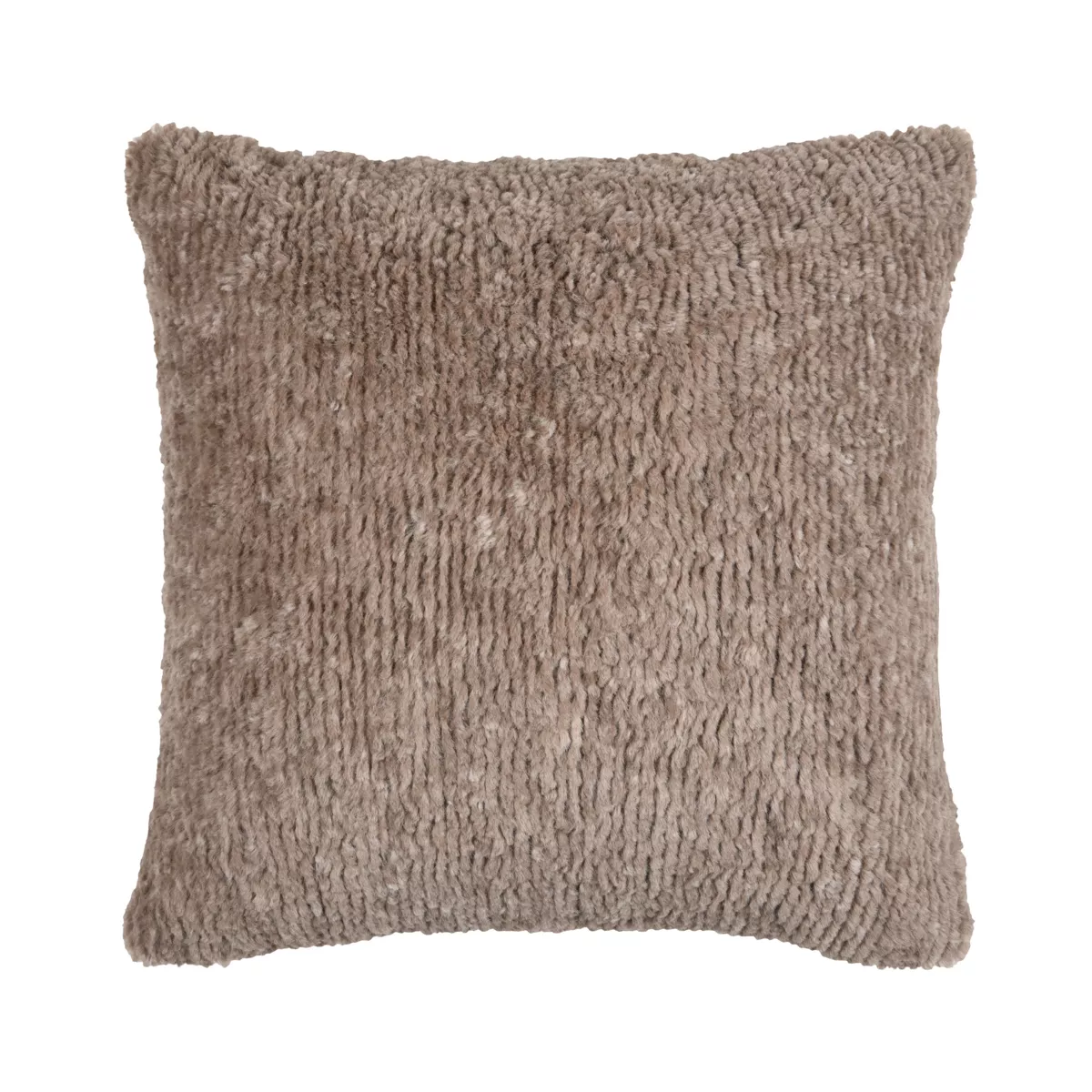 Cuscino quadrato in finta pelliccia (45 x 45 cm) Timmy Tortora