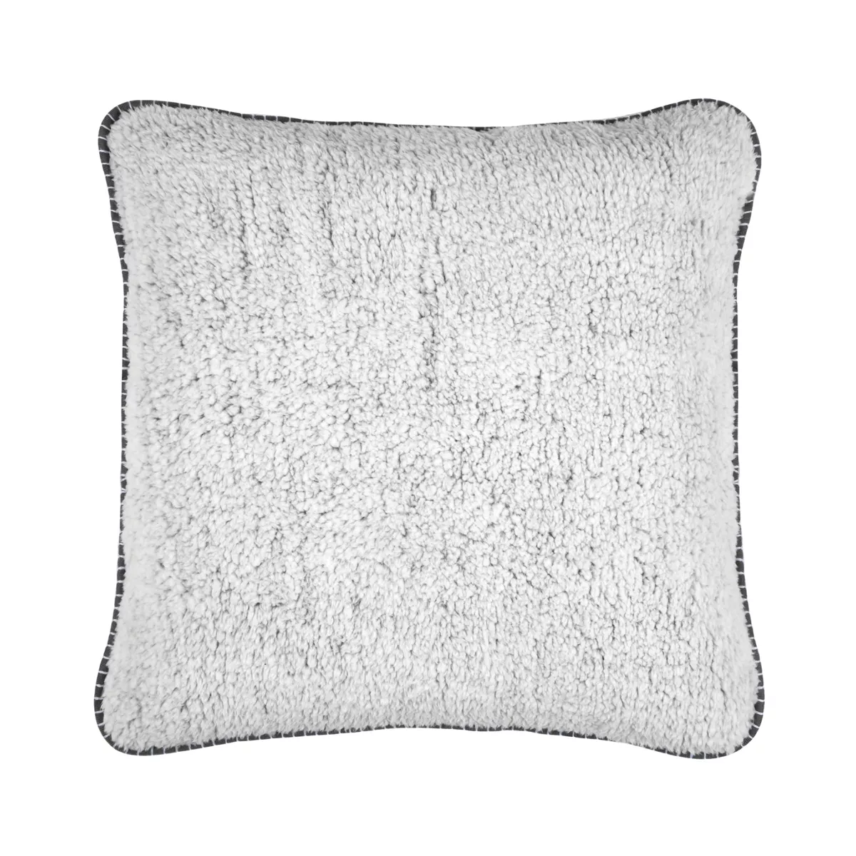 Cuscino quadrato in finta pelliccia (50 x 50 cm) Winston Grigio