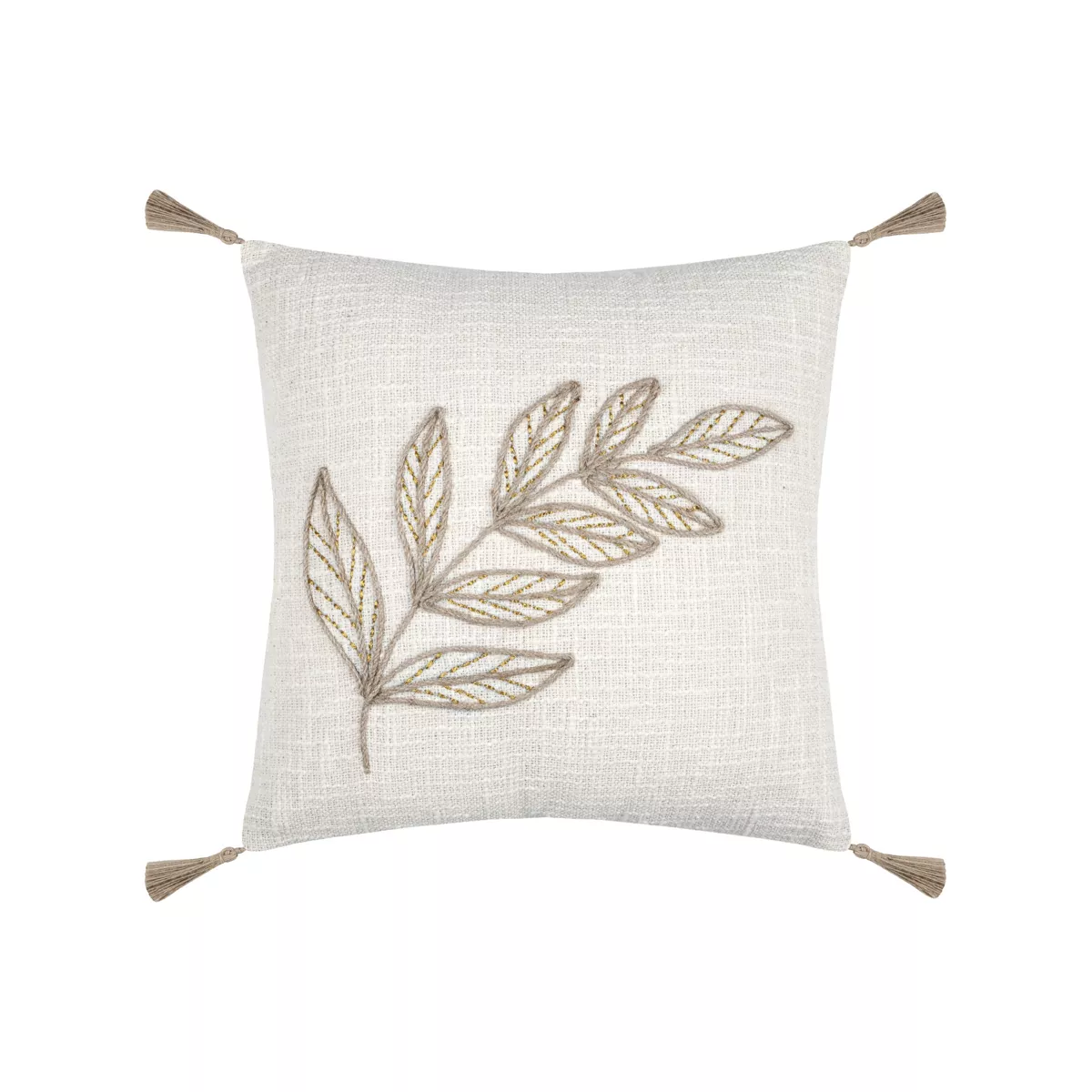 Cuscino quadrato in cotone (40 x 40 cm) Hemera Ecru