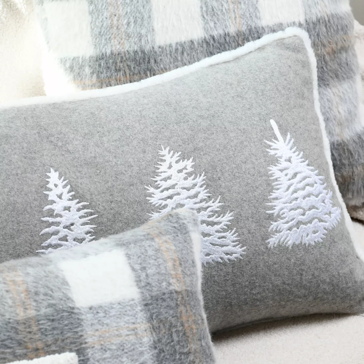 Cuscino rettangolare in velluto (35 x 70 cm) Gresy Grigio
