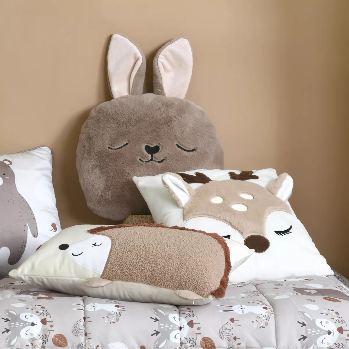 Coussin enfant rectangulaire (30 x 50 cm) Gabin Taupe