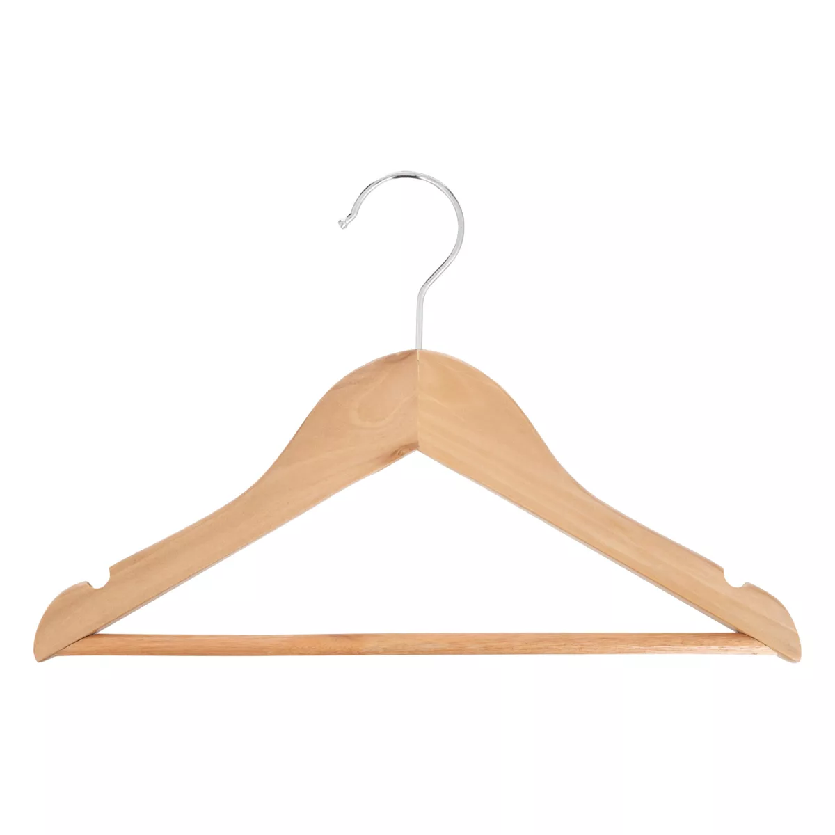 Sæt med 4 børnebøjler i træ (H19 cm) Natural Brun