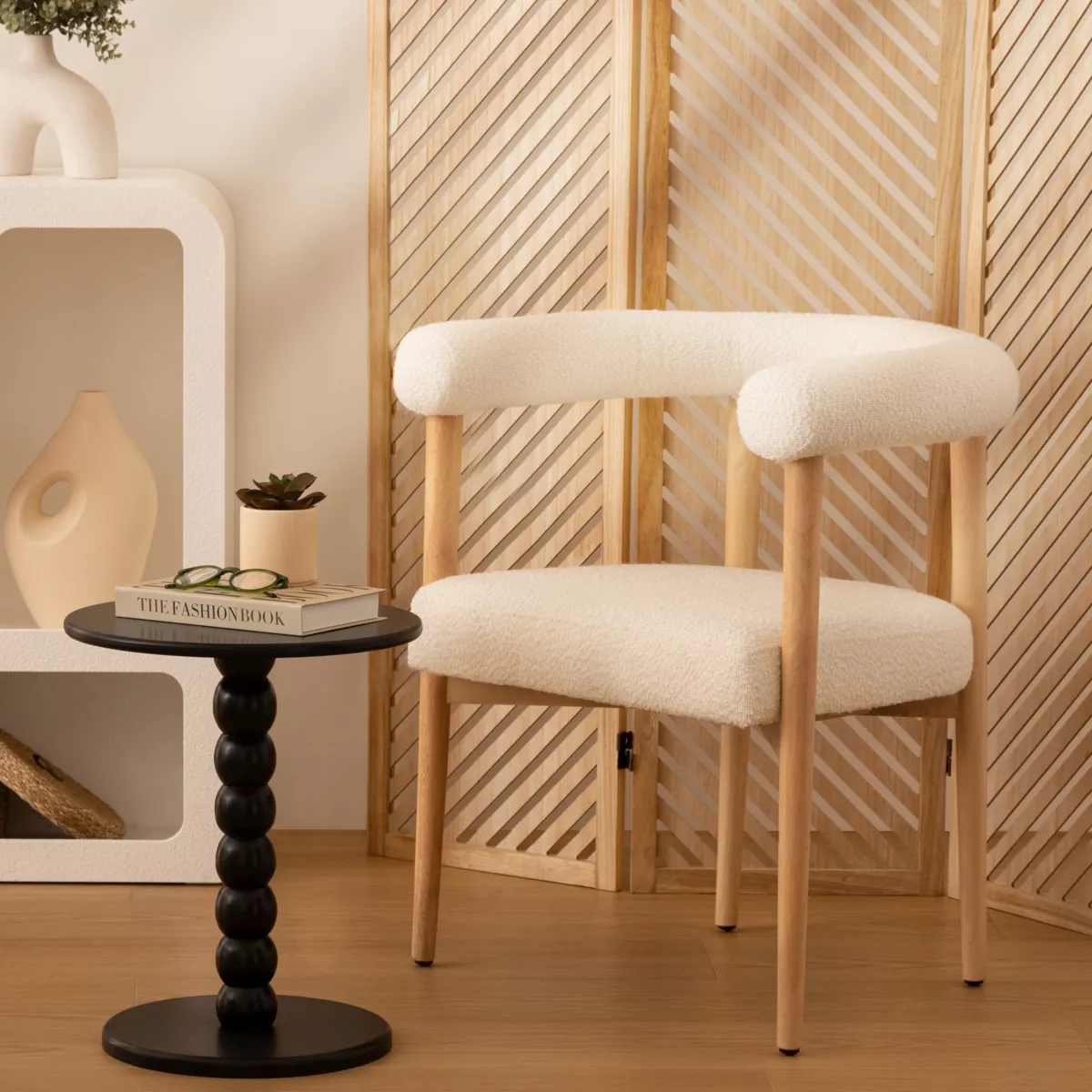 Beistelltisch Holz (H46,5 cm) Chamlo Schwarz