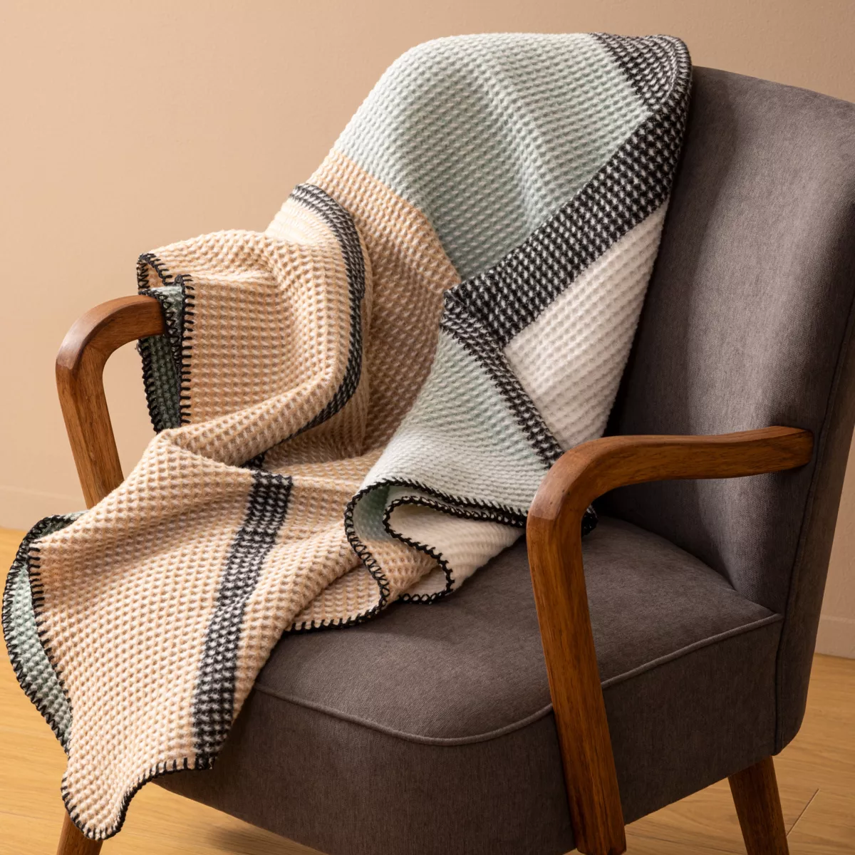 PLAID WAFF RAYURE OWEN 130X180