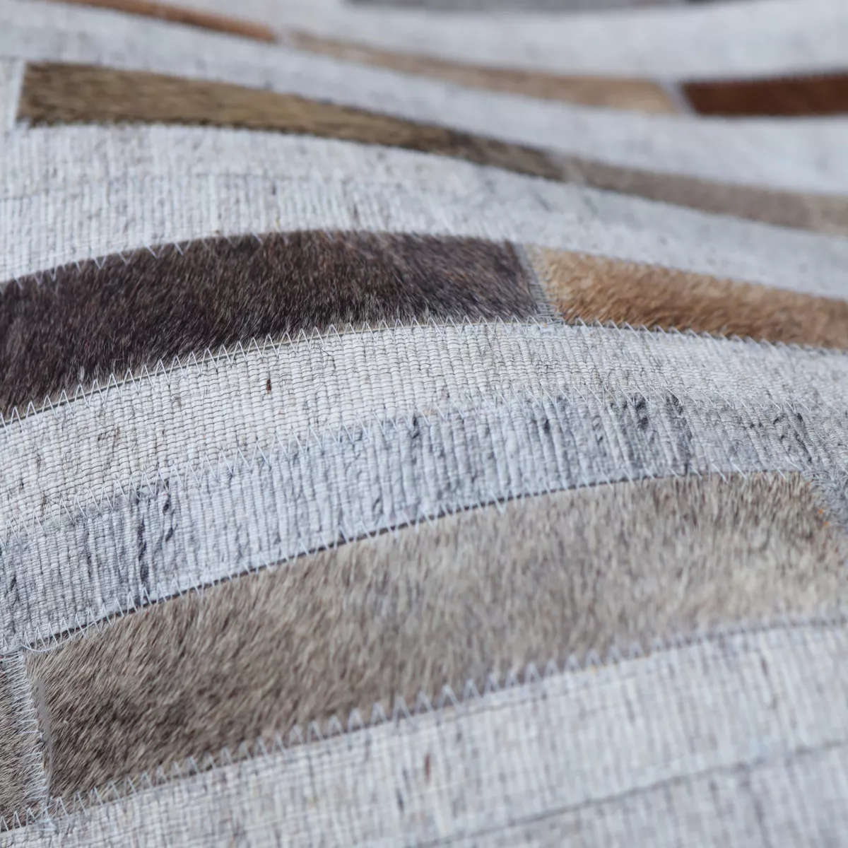 Tappeto rettangolare da soggiorno in lana jacquard (140 x 200 cm) Sanjay Grigio