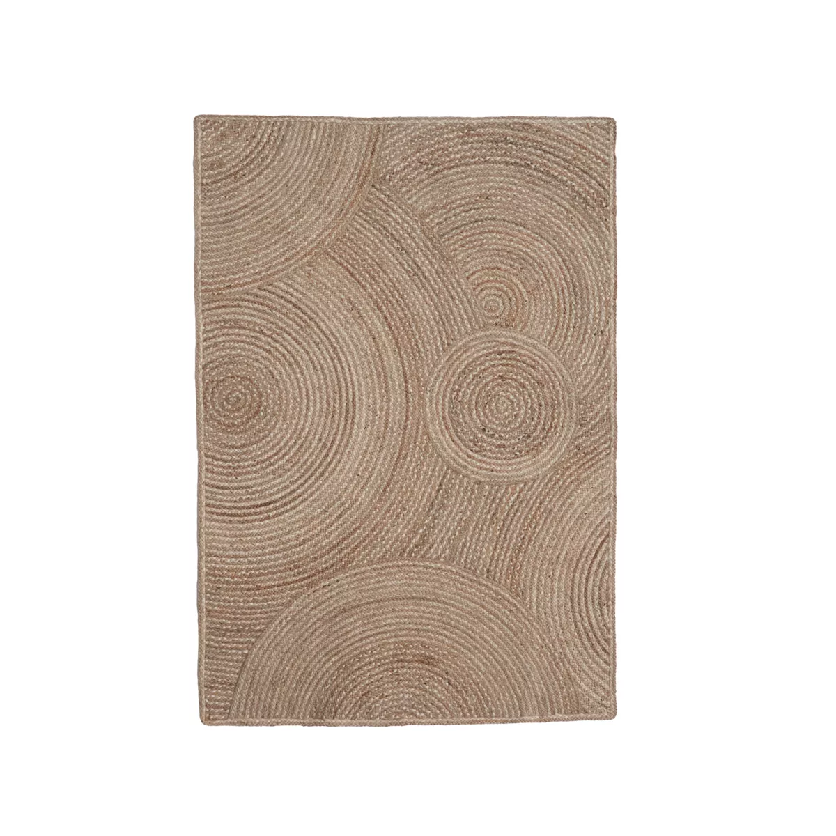 Tapis de salon rectangulaire jute tressée main (160 x 230 cm) Neha Beige