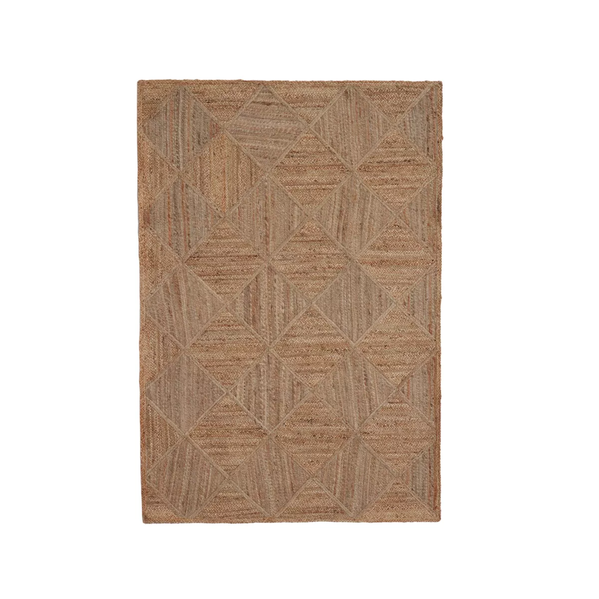 Alfombra rectangular de salón de yute tejida a mano (140 x 200 cm) Anaya Marrón