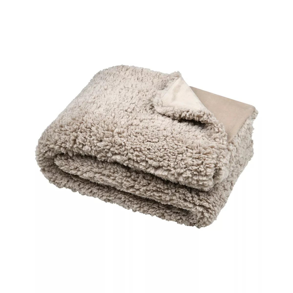 Kuscheldecke aus Kunstfell (130 x 150 cm) Dudley Taupe