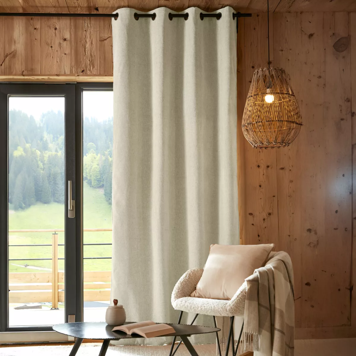 Cortina aislante total Opaca (140 x 240 cm) Magnus Beige