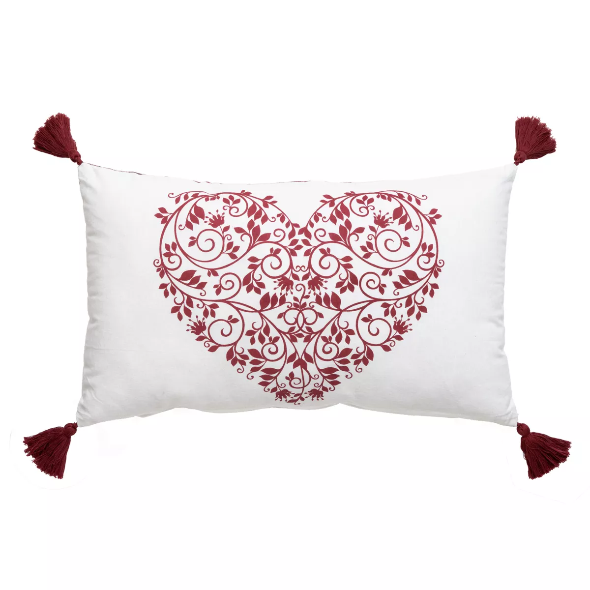 Cojín rectangular algodón ( 30 x 50 cm) Megeve Rojo