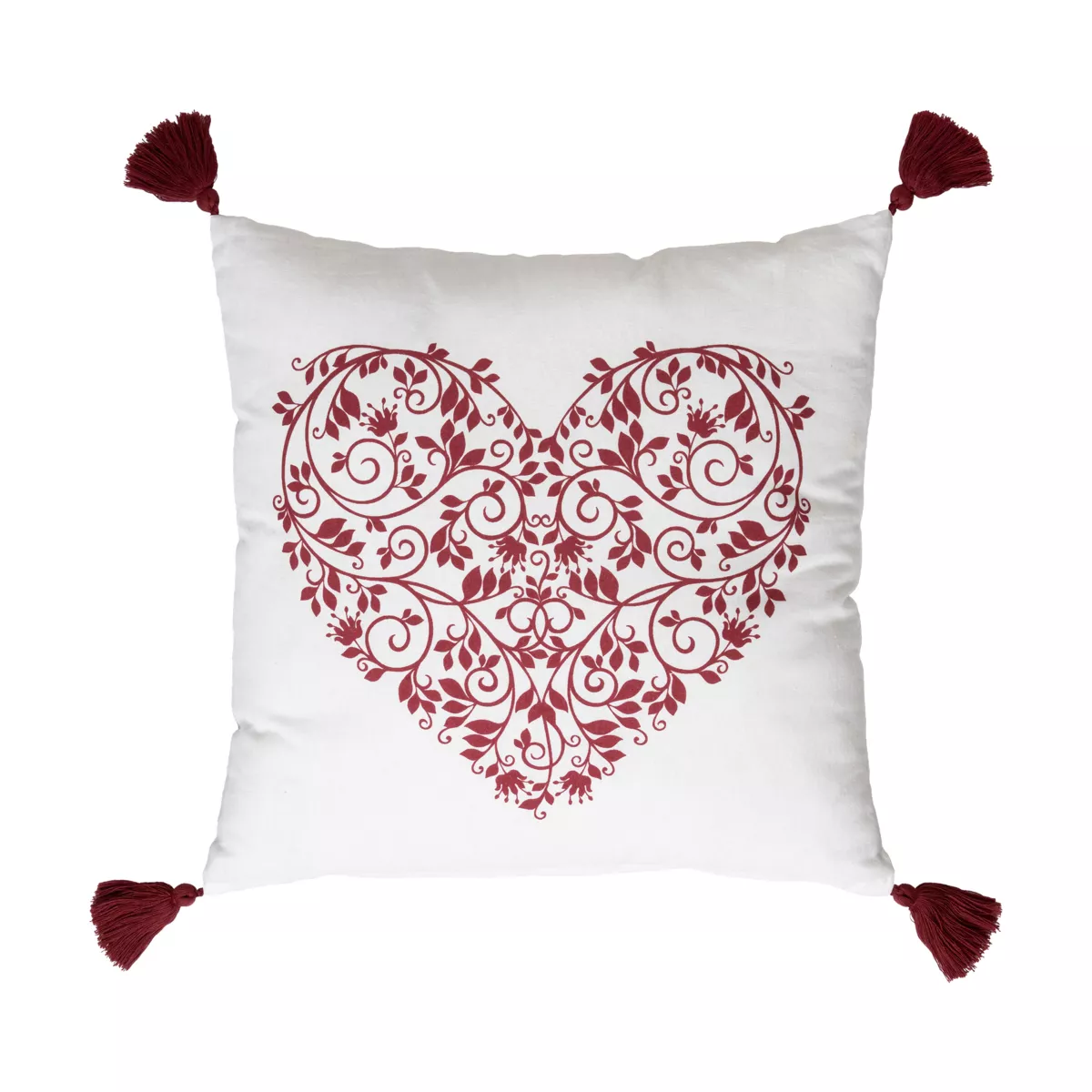 Cuscino quadrato in cotone (40 x 40 cm) Megeve Rosso 