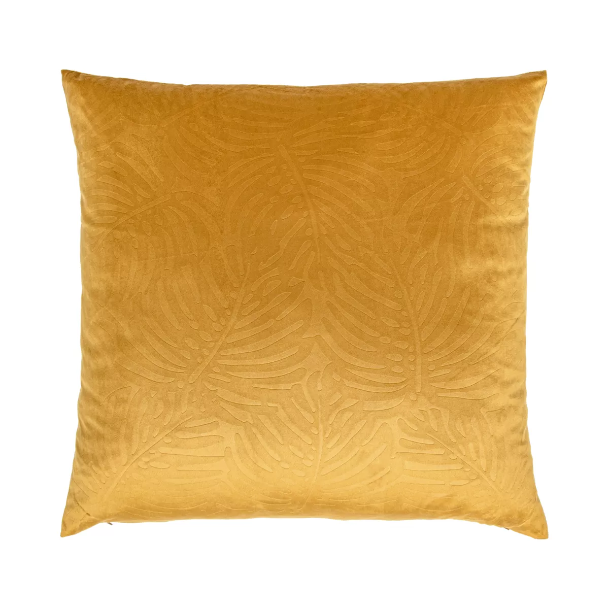 Coussin carré velours (60 x 60 cm) Fern Jaune ocre