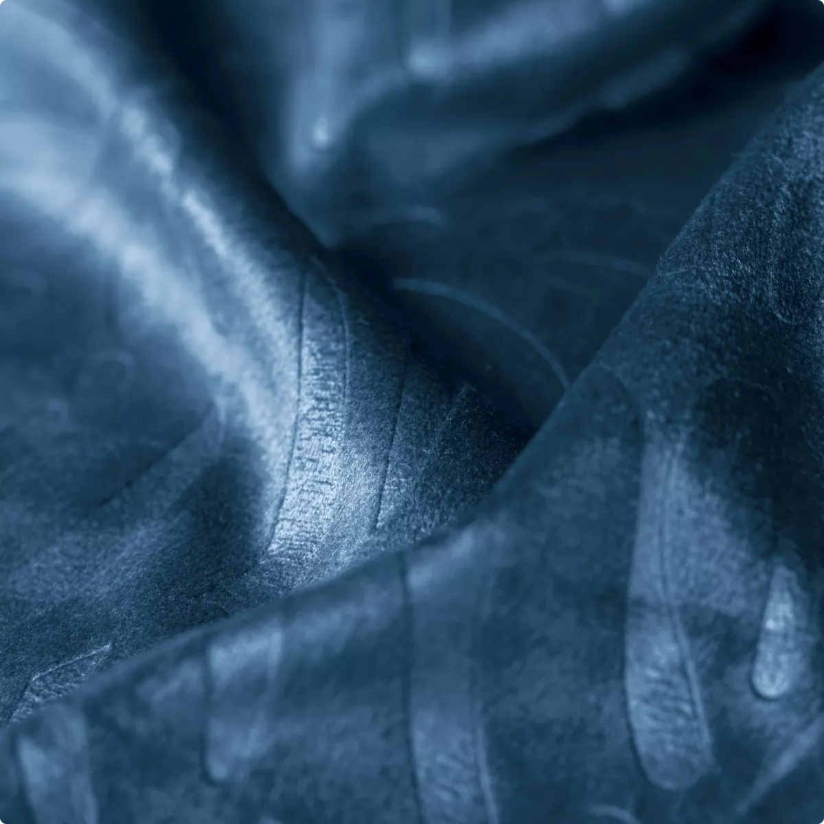 Rideau occultant velours (140 x 280 cm) Fern Bleu marine