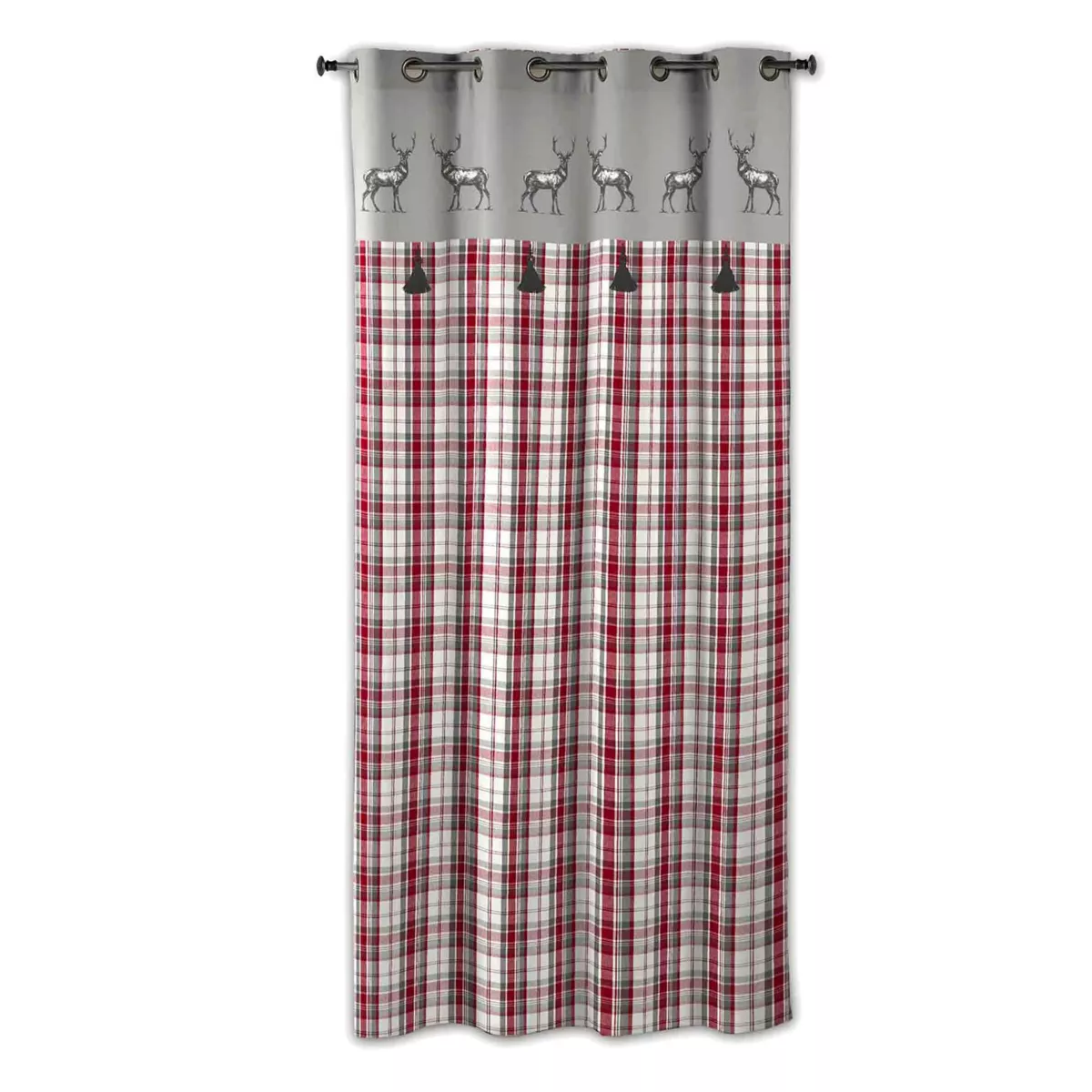 Rideau coton (140 x 180 cm) Megeve Rouge