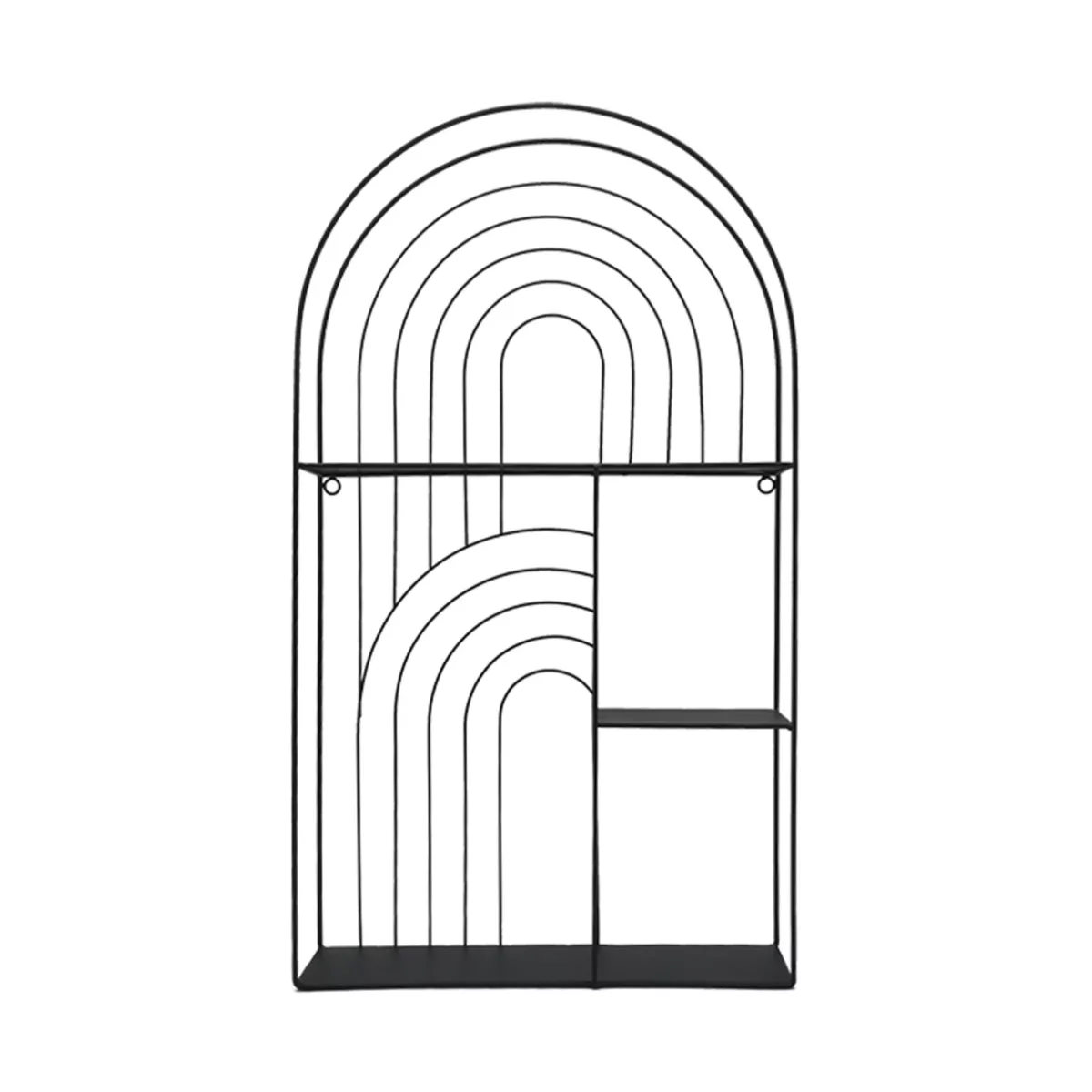 Etagère murale métal 3 plateaux (H70 cm) Tiggy Noir